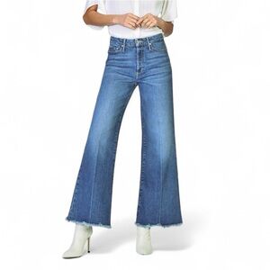 Black Orchid 29 Jill High Waisted Wide Leg Dirty Laundry Blue Button Fly